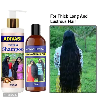 Adivasi Neelambari Hair Medicine Shampoo For Hair Growth Or Dandruff Control Shampoo With Oil 200Ml+100Ml Pack Of 2