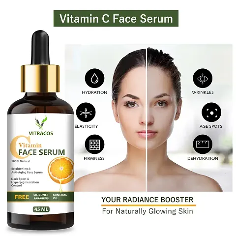 VITRACOS Vitamin C Serum Natural Ingredients With The Essential Vitamins And Hyaluronic Acid