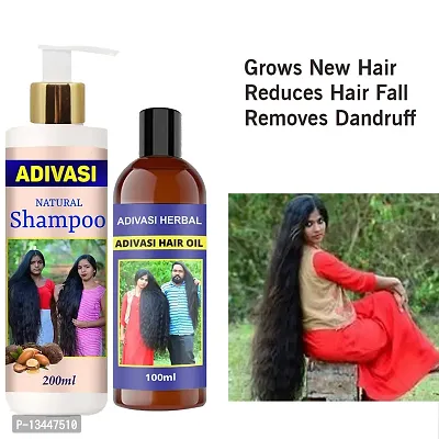 Adivasi Kasturi Natural/Ayurvedic Shampoo Hair Shampoo With Oil 200Ml+100Ml Pack Of 2-thumb0