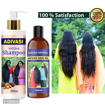 Adivasi Neelambari 1Medicine Ayurvedic Hair Growth Natural Herbal Hairshampoo With Oil 200Ml+100Ml Pack Of 2-thumb0