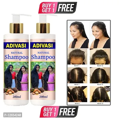 Adivasi Kasturi Natural/Ayurvedic Shampoo Hair Shampoo (200 Ml) (Pack Of 1)Buy 1 Get 1 Free-thumb0