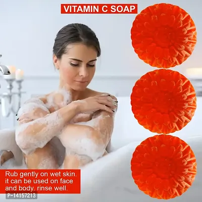 Vitamin-C Hydrating Soap With Coconut Oil And Citrus Extracts For Moisturized And Soft Skin Pack Of 3-thumb0