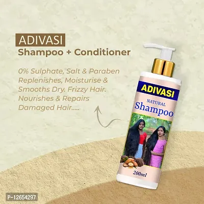 Adivasi Bhringraj Advasi_Bhringraj Herbal Hair Shampoo Hair Shampoo (200Ml)Buy 1 Get 1 Free-thumb3