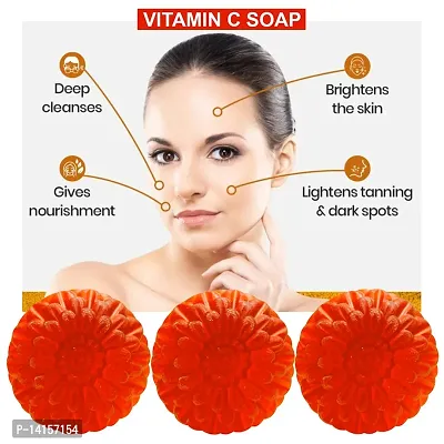 Vitamin-C Exfoliating Soap With Natural Ingredients For Gentle Exfoliation Pack Of 3-thumb0