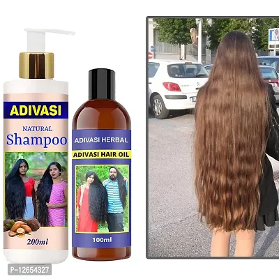 Adivasi Ayurvedic Products Sri Adivasi Maharishi Hair Shampoo With Oil 200Ml+100Ml Pack Of 2