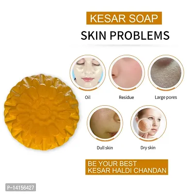 Kesar Saffron And Charcoal Detoxifying Soap For Purified And Deeply Cleansed Skin Pack Of 3-thumb3