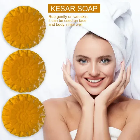 Kesar Saffron And Orange Soap With Orange Extracts And Saffron For Refreshing And Rejuvenated Skin Multipack