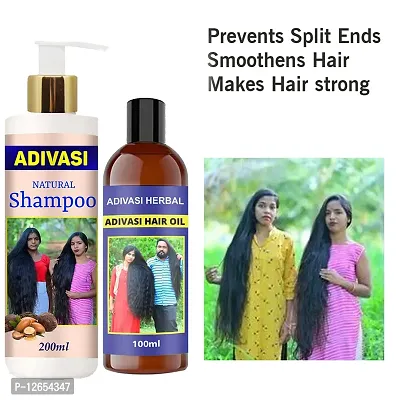 Adivasi Neelambari Medicine Ayurvedic Herbal Anti Hair Fall Shampoo&nbsp;Shampoo With Oil 200Ml+100Ml Pack Of 2-thumb0