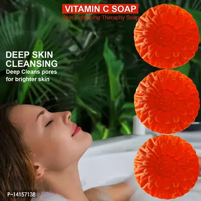 Vitamin C Herbal Soap With Natural Ingredients For Soothing And Nourishing Skin Pack Of 3