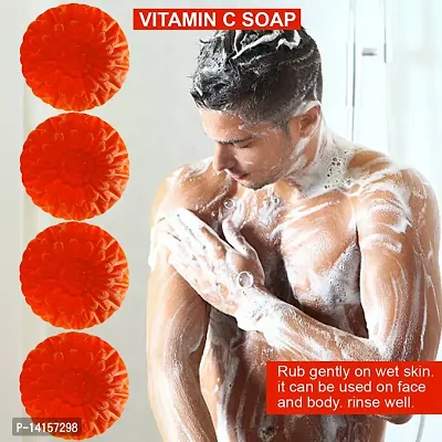 Vitamin-C Moisturizing Soap With Shea Butter And Citrus Extracts For Hydration Pack Of 4