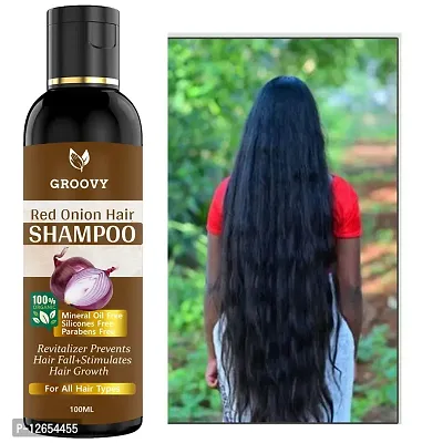 Onion Black Seed Hair Shampoo - With Comb Applicator - Controls Hair Fall And Regrowth Hair - No Mineral Oil, Silicones, Cooking Oil And Synthetic Fragrance Hair Shampoo 100Ml-thumb0