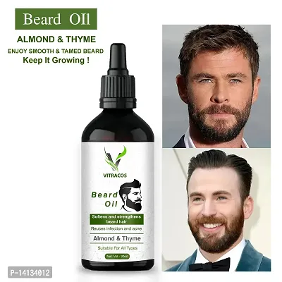 Essential nbsp;Beard Oil Beard Care With Almond Thyme - Beard Growth Oil Beard Wash For Faster Growing Beard - 100% Natural Oilnbsp;