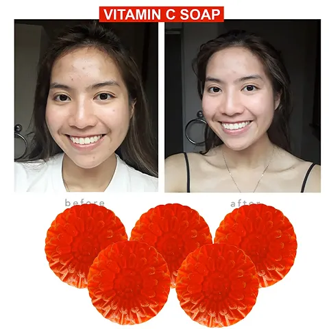 Vitamin C Anti-Aging Soap With Collagen And Hyaluronic Acid For Youthful And Firm Skin Multipack