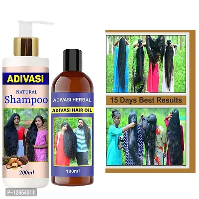 Adivasi Kasturi Shampoo With Oil 200Ml+100Ml Pack Of 2