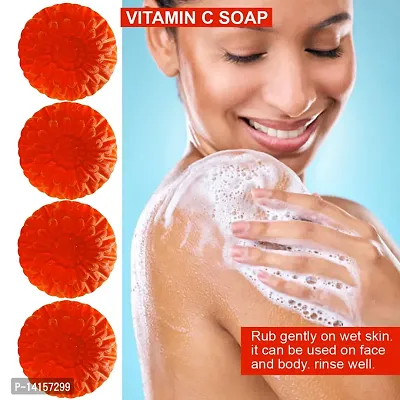 Vitamin-C Refreshing Soap With Lemon And Lime For A Refreshing Bathing Experience Pack Of 4