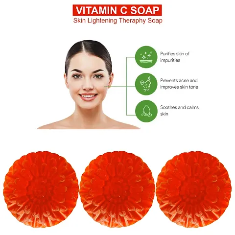 Vitamin C Deep Cleansing Soap For Clear And Healthy Skin Pack Of 3