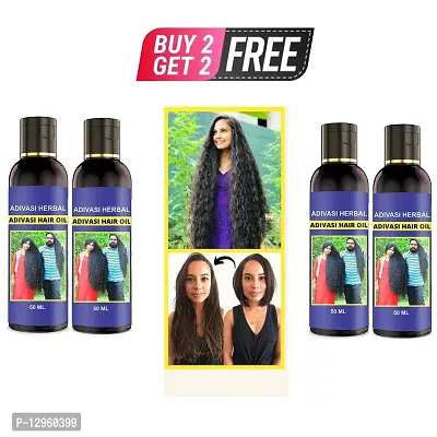 ADIVASI BHRINGRAJ FOR REGROWTH AND LONG HAIR Hair Oil   50 ml)BUY 2 GET 2 FREE