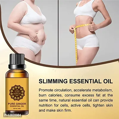 Ginger Essential Oil Ginger Oil Fat Loss Fat Burning Oil,Slimming Oil, Fat Burner,Anti Cellulite  Skin Toning Slimming Oil For Stomach, Hips  Thigh Fat Loss-thumb4