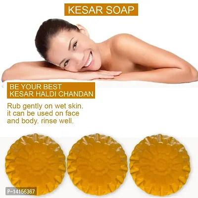 Kesar Detox Bath Soap With Charcoal  Saffron For Deep Cleansing Pack Of 3