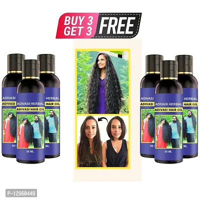 ADIVASI BHRINGRAJ FOR REGROWTH AND LONG HAIR Hair Oil   50 ml BUY 3 GET 3 FREE-thumb0