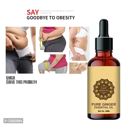 Ginger Essential Oil Ginger Oil Fat Loss Fat Burning Oil,Slimming Oil, Fat Burner,Anti Cellulite  Skin Toning Slimming Oil For Stomach, Hips  Thigh Fat Loss-thumb0