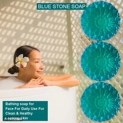 Enjoy The Rich, Creamy Lather Of Blue Stone Soap - Pure And Gentle Pack Of 3