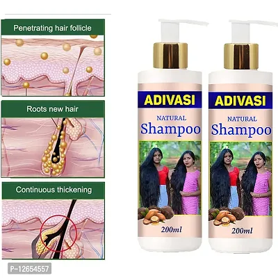 Adivasi Kasturi Herbal Hair Growth Oil Aish200Ml Hair Shampoo With Oil 200Ml With 100Ml Pack Of 2-thumb0