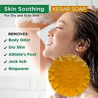 Kesar Anti-Pollution Bath Soap With Moringa Oil  Saffron For Detoxifying Pack Of 3-thumb1