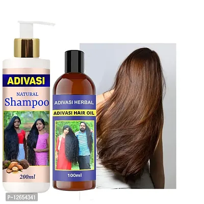 Adivasi Neelambari Medicine Ayurvedic Herbal Anti Hair Fall/Anti Dandruff  200Ml Hair Shampoo With Oil 200Ml+100Ml Pack Of 2