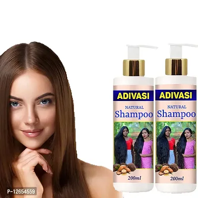 Adivasi Ayurvedic Herbal Hair Growth 200 Ml Hair Shampoo With Oil 200Ml With 100Ml Pack Of 2-thumb0