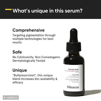 2% Salicylic Acid Serum For Acne, Blackheads  Open Pores | Reduces Excess Oil  Bumpy Texture | BHA Based Exfoliant for Acne Prone or Oily Skin | 30ml-thumb5