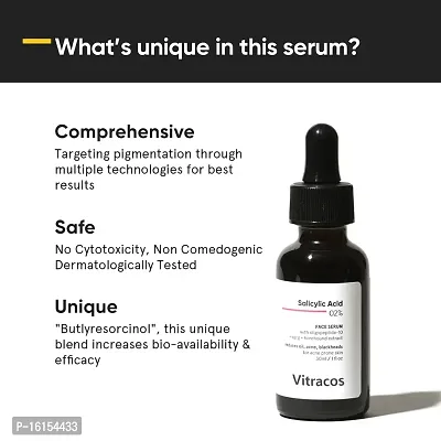 2% Salicylic Acid Serum For Acne, Blackheads  Open Pores | Reduces Excess Oil  Bumpy Texture | BHA Based Exfoliant for Acne Prone or Oily Skin | 30ml-thumb4