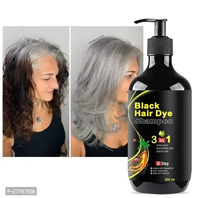 Herbal 3 in 1 original Hair Dye Instant Black Hair Shampoo for Women Men Organic Shampoo Herbal 3 in 1 Hair Dye Instant Black Hair Shampoo 100% Coverage Shampoo 300ml - 1-thumb0