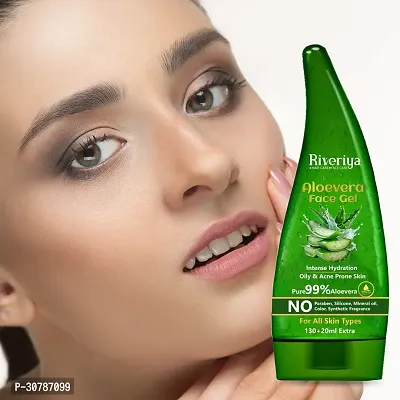 99% Pure Aloe Vera Gel for Face, Skin  Hair - 150ml Glowing Skin  For Men and Women-thumb0