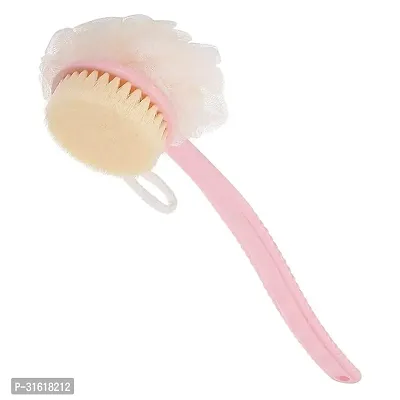 2 IN 1 Back Body Bath Brush with Bristles and Loofah Back Scrubber with Curved Long Handled-thumb0