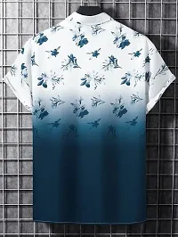 BLUECORP ENTERPRISE Men Regular Fit Floral Print Cut Away Collar Casual Shirt (X-Large, Blue)-thumb1