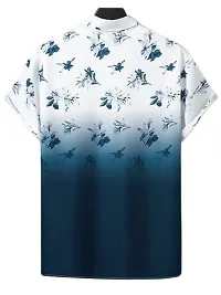BLUECORP ENTERPRISE Men Regular Fit Floral Print Cut Away Collar Casual Shirt (X-Large, Blue)-thumb2