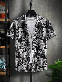 BLUECORP ENTERPRISE Men Regular Fit Floral Print Casual Shirt (Small) Black-thumb2