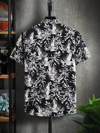 BLUECORP ENTERPRISE Men Regular Fit Floral Print Casual Shirt (Small) Black-thumb3