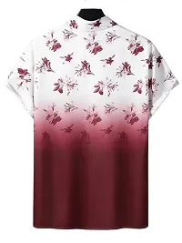 BLUECORP ENTERPRISE Men Regular Fit Floral Print Cut Away Collar Casual Shirt (Small, Maroon)-thumb1