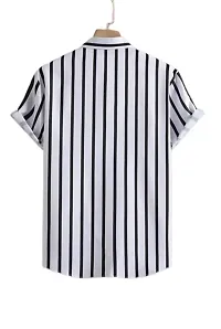 Classic Synthetic Striped Casual Shirts for Men-thumb1