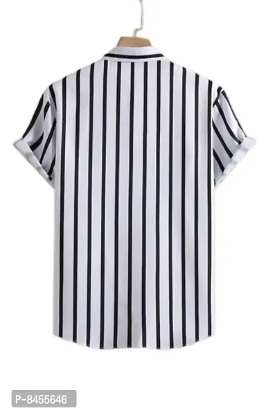 Classic Synthetic Striped Casual Shirts for Men-thumb2