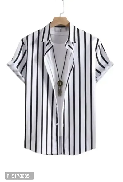 Men Regular Fit striped Casual Shirt-thumb0