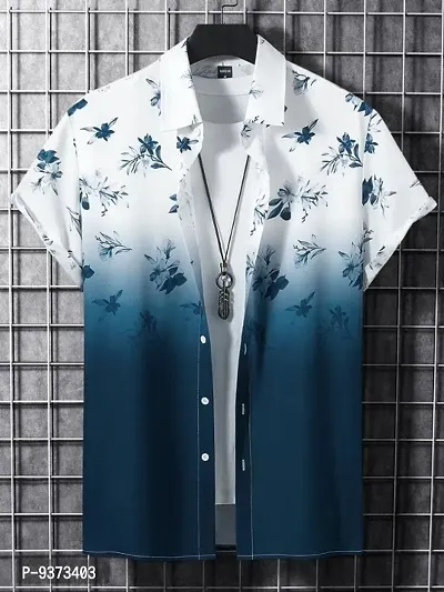 Classic  Polyester Spandex Printed Casual Shirts for Men-thumb0