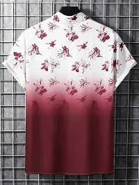Men Regular Fit Floral Print Cut Away Collar Casual Shirt-thumb1