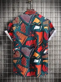 Classic Polyester Spandex Printed Casual Shirts for Mens-thumb1