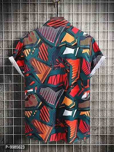 Classic Polyester Spandex Printed Casual Shirts for Mens-thumb2