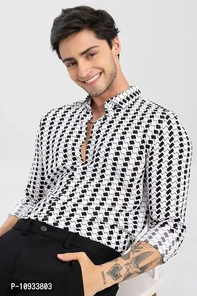 Classic Polyester Spandex Striped Casual Shirts for Mens-thumb0