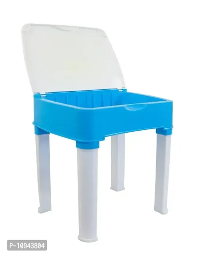 Table  Chair Set for Kids with Small Box Space for Pencils and Other Stationery Plastic Study Table-thumb3