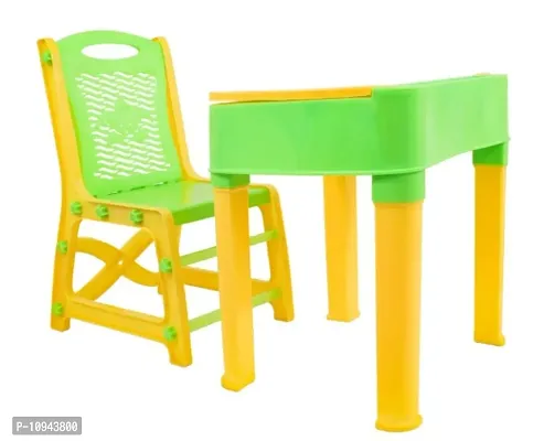Table  Chair Set for Kids with Small Box Space for Pencils and Other Stationery Plastic Study Table-thumb2